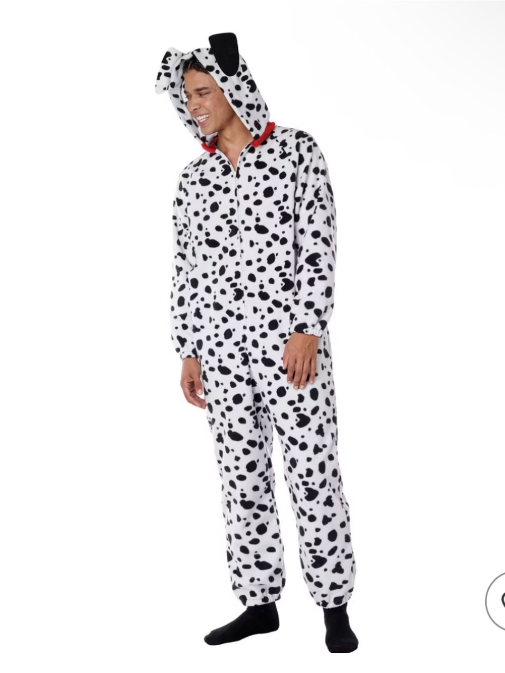California Costumes White and Black Dalmatian Fleece Onesie